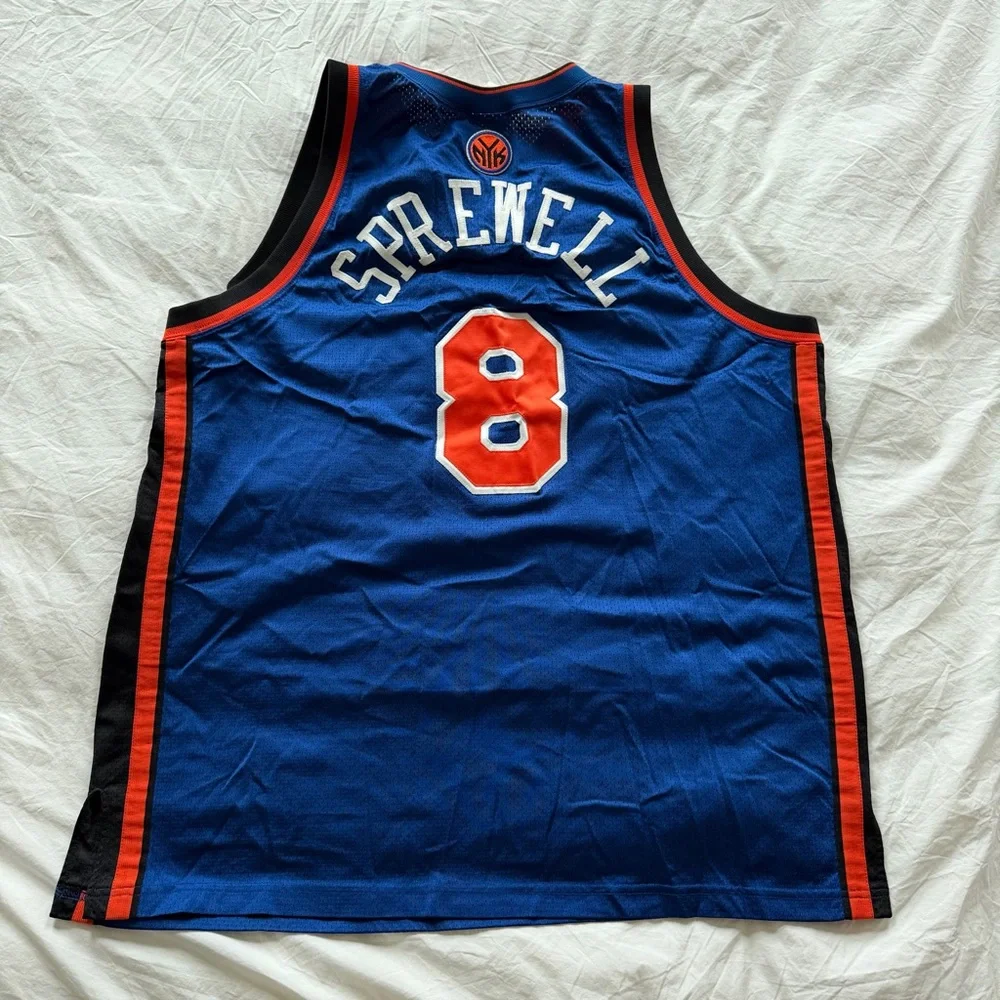 Reebok Vintage sleeveless Knicks Jersey #8 Sprewell In great - Picture 4 of 9